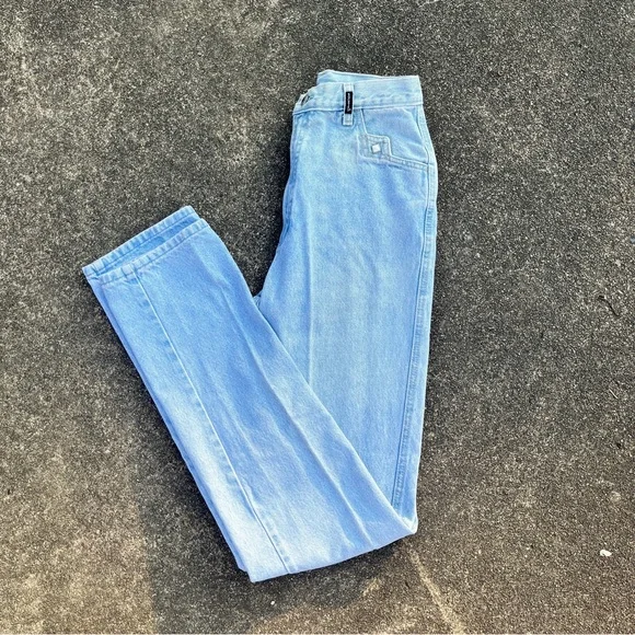 Vintage Women’s Rockies Straight Leg Flat Back Jeans Size 7 24 waist 33 length - Picture 1 of 8